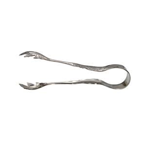 Silver Tone Reptilian Claw Serving Ice Tongs